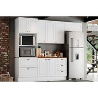 Kit de Cozinha Completa 5 Peças Americana (2Aéreos+1Balcão+1Paneleiro+1Complemento) CZ129 Branco - Henn