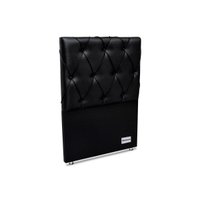 Painel de Cama Box Estofada Murat Facto Black Solteiro - Courano Preto - Ortobom