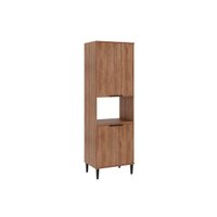 Torre Quente de Cozinha Paneleiro Alpha 2514 c/ 1 Forno e 4 Portas 70cm Freijo/Off White - Carraro
