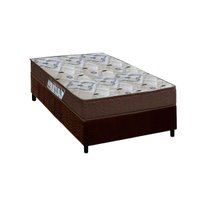 Cama Box Solteiro: Colchão Espuma D45 Ortobom ISO 150 Mega Firme + Base CRC Suede Brown (88x188)