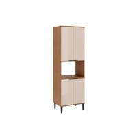 Torre Quente de Cozinha Paneleiro Alpha 2514 c/ 1 Forno e 4 Portas 70cm Freijo - Carraro