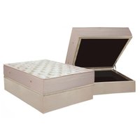 Cama Box Baú Casal: Colchão Molas Ensacadas Ortobom Orthotel Superluxo + Base CRC Suede Clean (138x188)