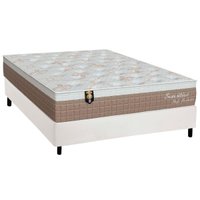 Cama Box Casal: Colchão Molas MasterPocket Ensacadas Orthoflex Sensitive + Base CRC Courano White (138x188)