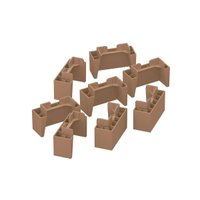 Módulo Cozinha Henn Belize Kit c/ 8 Pés PVC p/ Balcão de Jequitibá-Henn