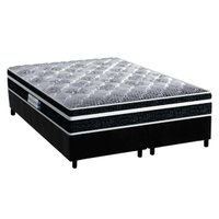 Cama Box King: Colchão Espuma D33 Probel Anatômico Advanced Tech1500 Plus + Base CRC Suede Black (193x203)