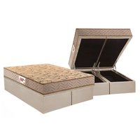 Conjunto Box Baú Queen: Colchão Molas Paropas Compact AG 65 / D28 Royalle Clean + Base CRC Suede Clean (158x198)