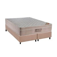 Cama Box Queen: Colchão Molas MasterPocket Ensacadas Ortobom Airtech + Base CRC Suede Clean (158x198)