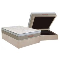 Cama Box Baú Casal: Colchão Molas Bonnel Orthoflex Florença + Base CRC Suede Clean (138x188)