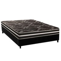 Conjunto Box Casal: Colchão Anatômico Paropas D28 / Master AG80 Black Double Face 17 + Base CRC Suede Black (138x188)