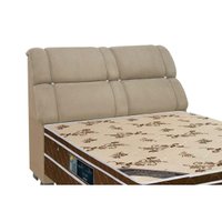 Painel de Cama Box Estofada Queen Imperador Suede Marrom Taupe - Simbal