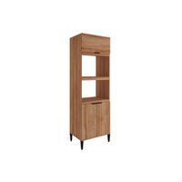 Torre Quente de Cozinha Paneleiro Alpha 2511 c/ 2 Fornos 3 Portas 70cm Freijo - Carraro