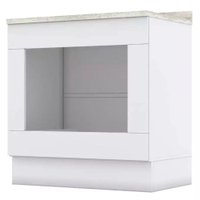 Balcao Forno Embutir Com Tampo 80 cm Americana Branco Calcare Henn