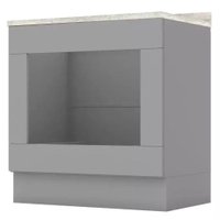 Balcao Forno Embutir Com Tampo 80 cm Americana Cinza Calcare Henn