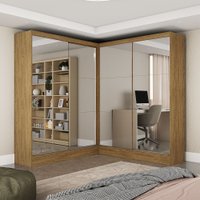 Closet Casal Duplo Belém 4 Portas Premium 4 Gavetas Carioca Móveis