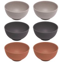 Kit 6 Tigelas Bowls 300ml Fibra de Pinho 11,5x6cm Cumbuca Cozinha Sorvete Sobremesas Pine Wolff
