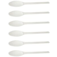 Kit 6 Colheres Grandes para Cozinha Industrial 59cm Plástico Brancas Restaurantes