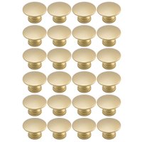 Kit Com 24 Puxadores de Móveis Pontos Dourados 3x2cm Armários Gavetas Tucson
