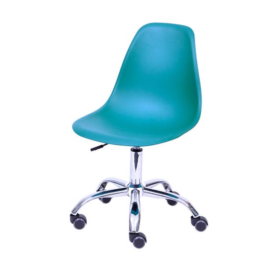 Cadeira OR-1102R em Polipropileno com Base Rodízio OR Design - Azul