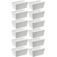 KIt Com 12 Porta Sachês de Mesa Uno Coza Branco Bares Buffet 11x6,5x5cm Molhos Temperos