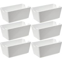 Kit Com 6 Suportes para Sachês Molhos 11x6,5x5,1cm Branco Organizador Uno Coza de Mesa