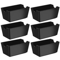 Kit Com 6 Porta Sachês Pretos Molhos Chá Açúcar Uno Coza Organizador de Mesa