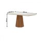 Mesa de Jantar 8 Lugares Tiffany com Vidro Canela/Off White/Amendoa - Kappesberg Jantar