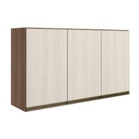 Armario Aereo 3 Portas MDF 120 cm Kali 12197 Carvalho Toq Bianco Toq Nicioli