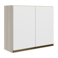 Armario Aereo 2 Portas MDF 80 cm Kali 12211 Bianco Toq Branco Uv Nicioli