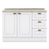 Balcao Pia Com Tampo 120 cm C353 Americana Branco Calcare Henn