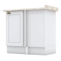Balcao Canto Reto Com Tampo 84 cm Americana Branco Calcare Henn