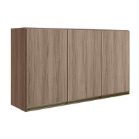 Armario Aereo 3 Portas MDF 120 cm Kali 12197 Carvalho Toq Carvalho Toq Nicioli