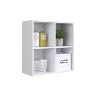 Nicho de Parede Branco Organizador Multiuso Funcionale 63x63x26cm Lavanderia Cozinha