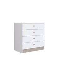Cômoda Infantil 4 Gavetas Branca Amore Meu Fofinho Quarto 73x42x74cm Art In Móveis