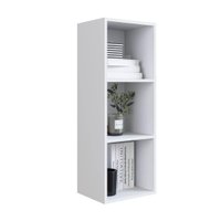 Nicho de Parede Vertical Branco Organizador Multiuso 90x33x26cm Funcionale Escritório