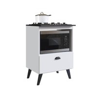Balcão com Porta Basculante para Forno e Cooktop 4 Bocas 60x51,7x85cm Bogotá Branco