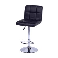 Banqueta OR-6609 Estofada em Madeira com Base Cromada OR Design