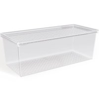 Organizador de Geladeira com Tampa Com 4,5L Frutas Legumes Verduras Multiuso Transparente UZ