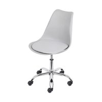 Cadeira PP OR-1108R Almof. PU Base Cromada Rodízio OR Design