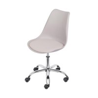 Cadeira PP OR-1108R Almof. PU Base Cromada Rodízio OR Design