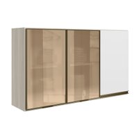 Armario Aereo 3P Vid MDF 120cm Kali 1219764 Bianco Toq Branco Uv Nicioli