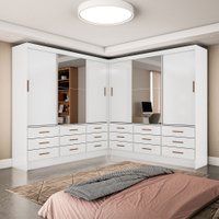 Closet Sevilha 6 Portas Casal Duplo Plus 18 Gavetas Carioca Moveis