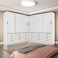 Closet Sevilha 6 Portas Casal Duplo 18 Gavetas Carioca Moveis