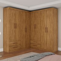 Closet Casal Duplo Lu 8 Portas 4 Gavetas - Cinamomo