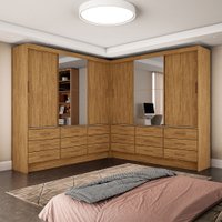 Closet Sevilha C/6 Portas Casal Duplo Plus e18 Gavetas Carioca Moveis