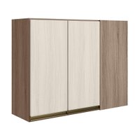 Armario Canto Reto 2P MDF 89cm Kali 12213 Carvalho Toq Bianco Toq Nicioli