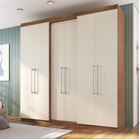 Guarda-Roupa Casal Oxford 6 Portas 2 Gavetas Freijó/Off - Irm Móveis