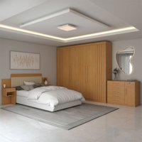 Quarto Completo Casal Aconchego 7 Portas 11 Gavetas Cinamomo - Panorama Móveis