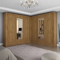 Closet Casal Duplo Dubai 6 Portas Com Espelho 6 Gavetas - Cinamomo
