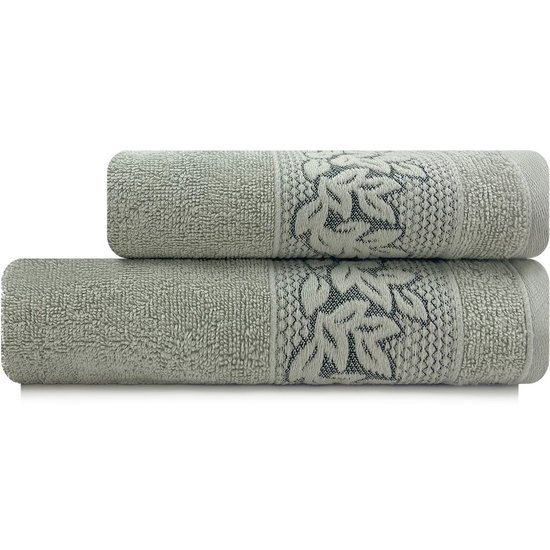 Toalhas de Banho e Rosto Provence em Algod&atilde;o Kit com 2P&ccedil;s Emcompre Karsten