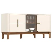 Balcao Buffet 2P 2G 165 cm Rael Off White Nature Henn